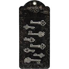 Gráfico 45 llaves de metal adornadas Shabby Chic